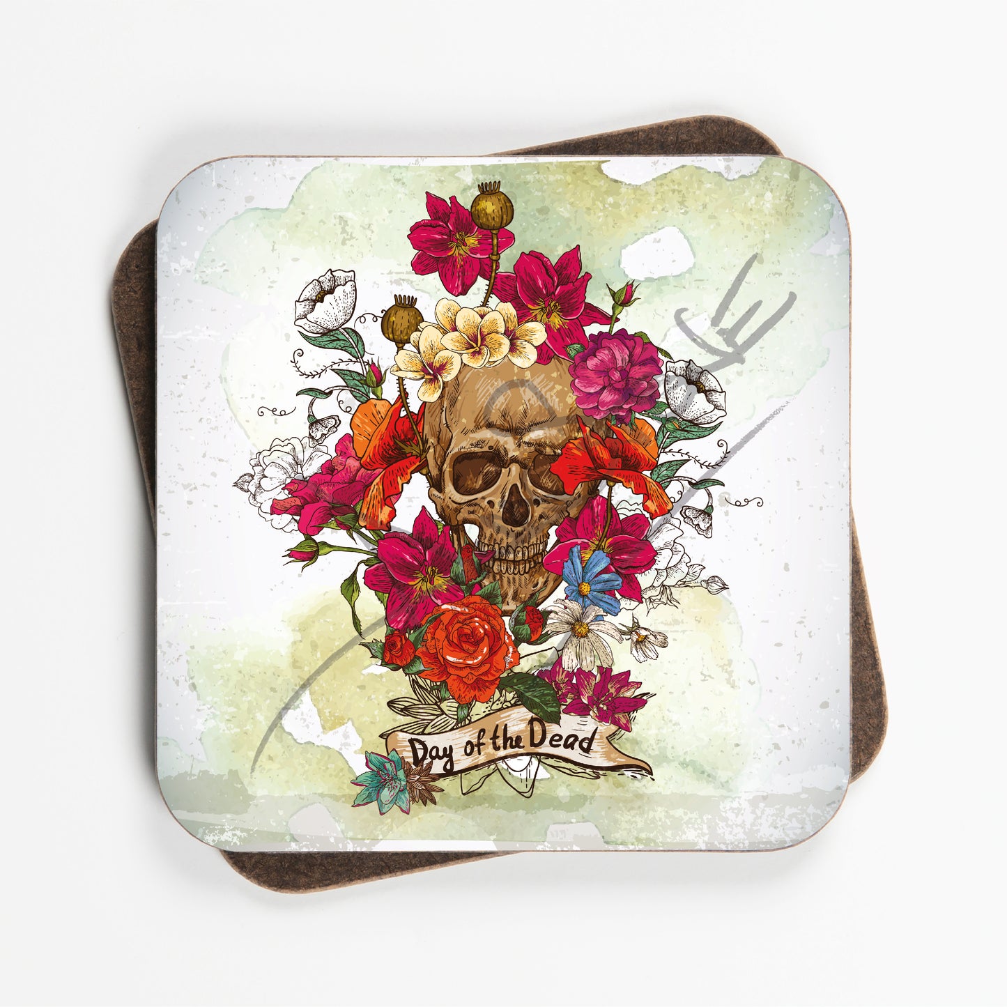 Day of the Dead - Día de Muertos Design Coasters - Set Of Four - 90mm x 90mm