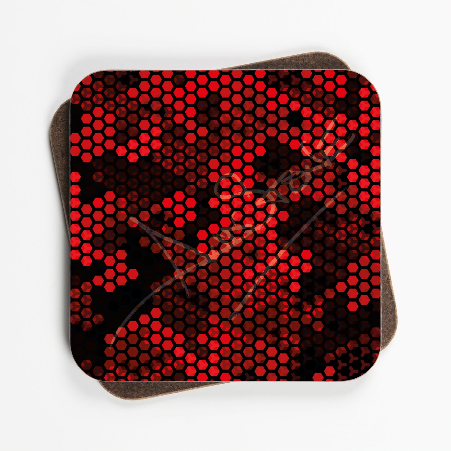 Red Camoflage Pattern Camo Coasters - Set Of Four - 90mm x 90mm