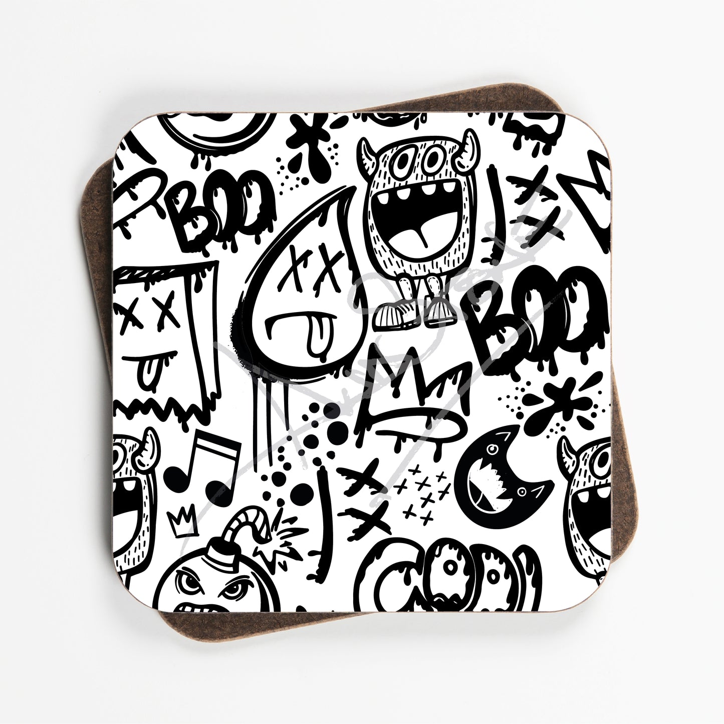 Urban Graffiti Design Coasters - Set Of Four - 90mm x 90mm