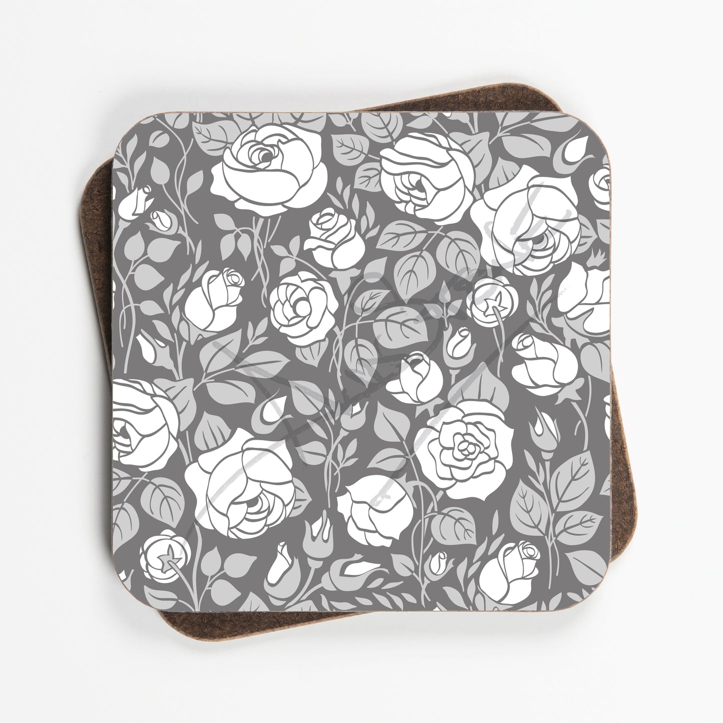 Floral Swirly Pattern Coasters - Set Of Four - 90mm x 90mm