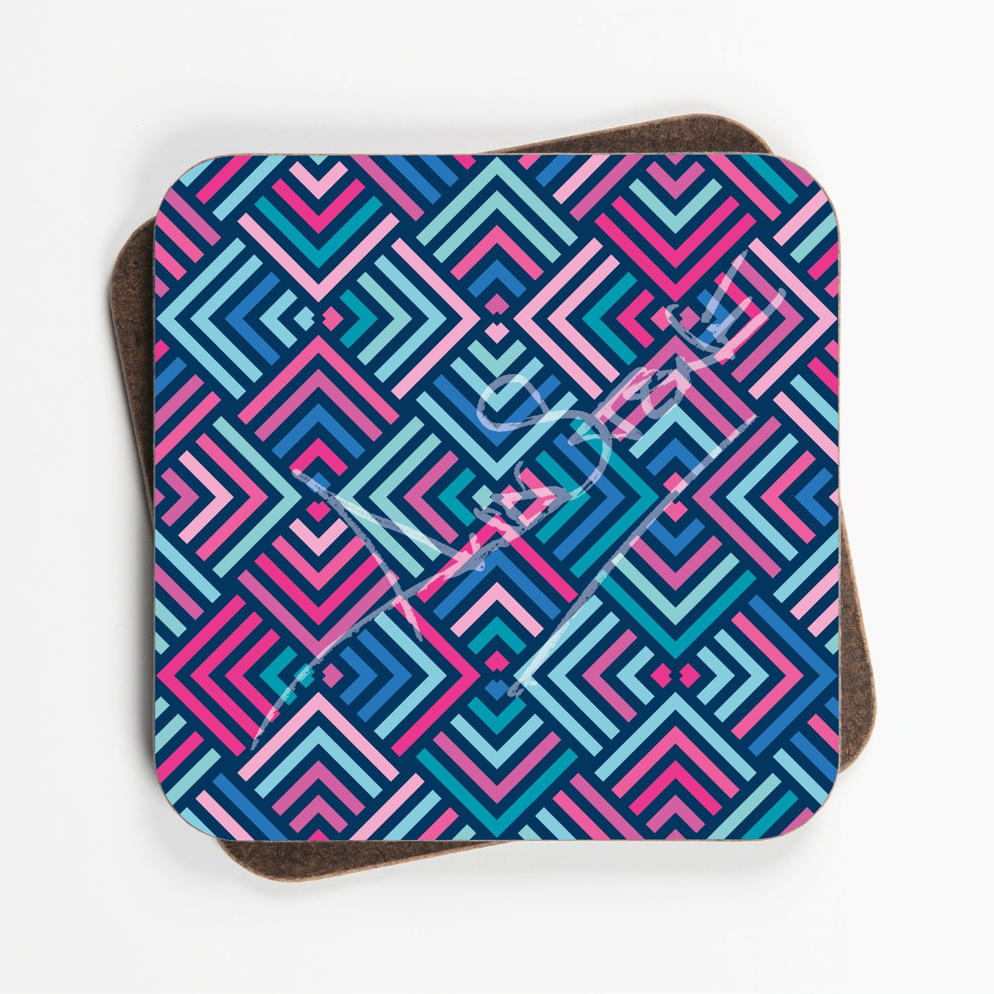 Geometric Pattern Design Coasters - Set Of Four - 90mm x 90mm