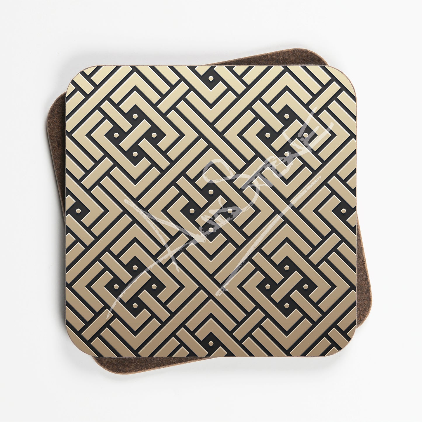 Geometric Pattern Design Coasters - Set Of Four - 90mm x 90mm