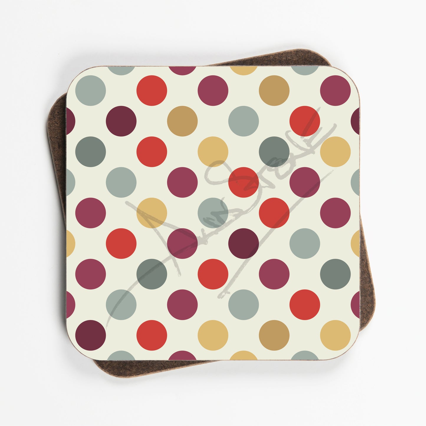 Mid Century Circle Pattern Coasters - Set Of Four - 90mm x 90mm