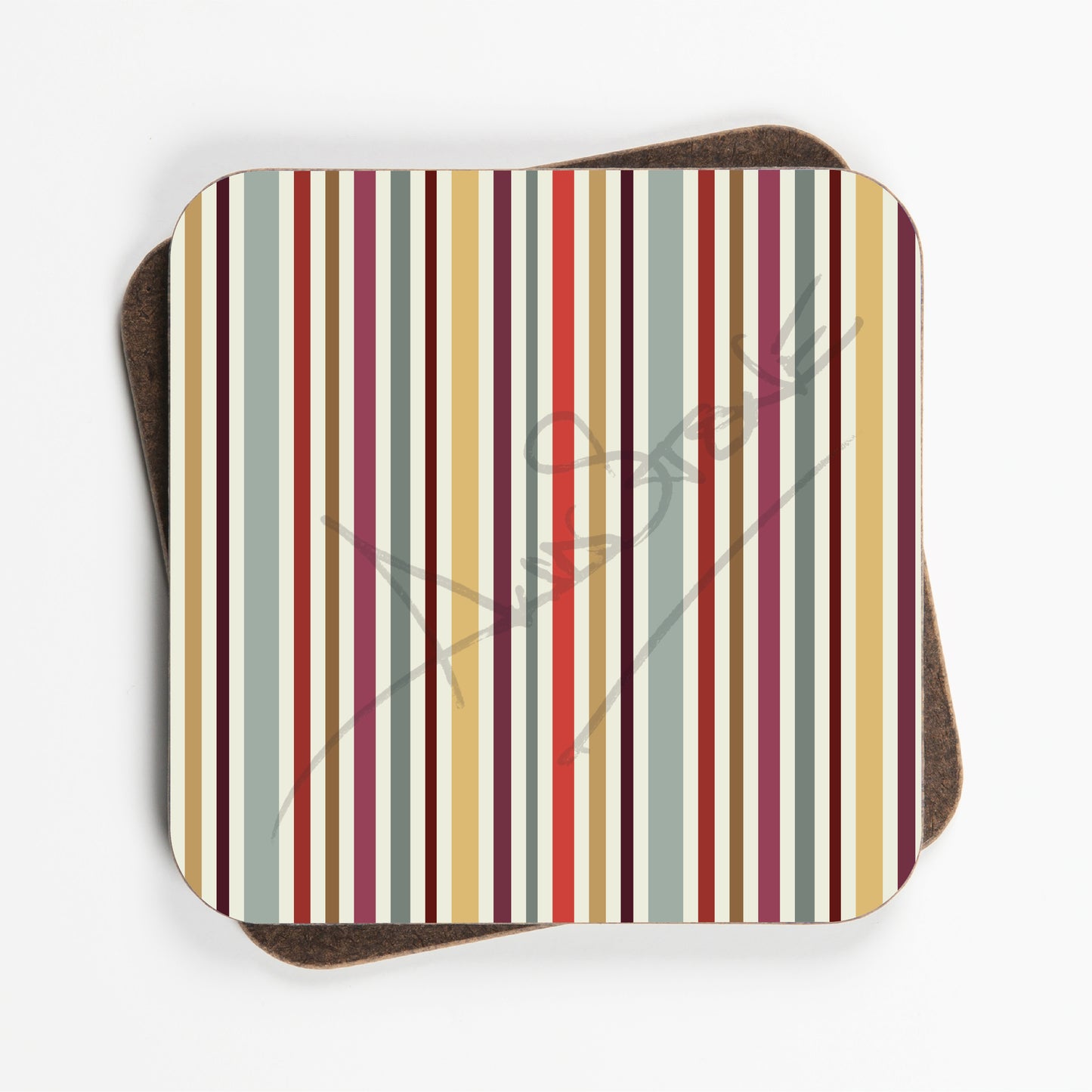 Mid Century Circle Pattern Coasters - Set Of Four - 90mm x 90mm
