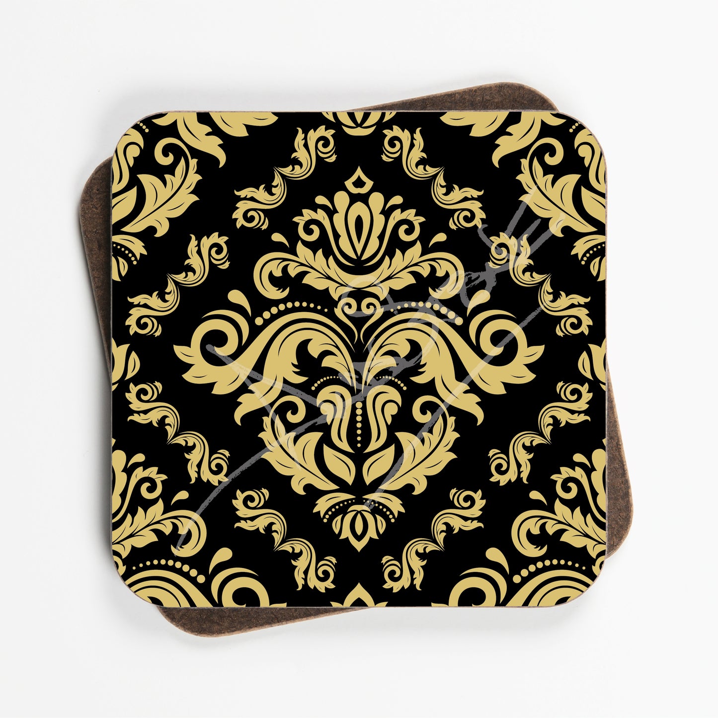 Damask Oriental Design Coasters - Set Of Four - 90mm x 90mm