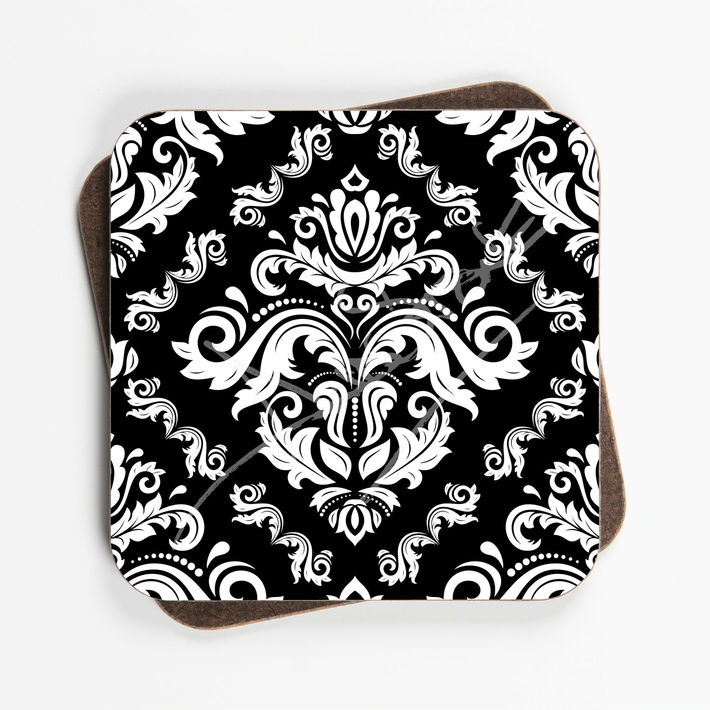 Damask Oriental Design Coasters - Set Of Four - 90mm x 90mm