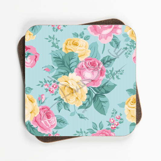 Kitsch Floral Cath Design Flower Coasters - Set Of Four - 90mm x 90mm