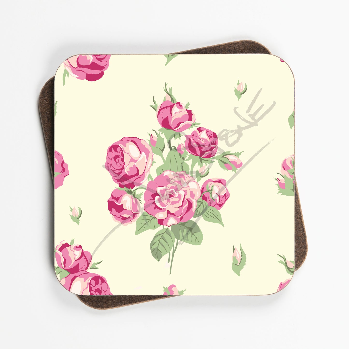 Kitsch Floral Cath Design Flower Coasters - Set Of Four - 90mm x 90mm