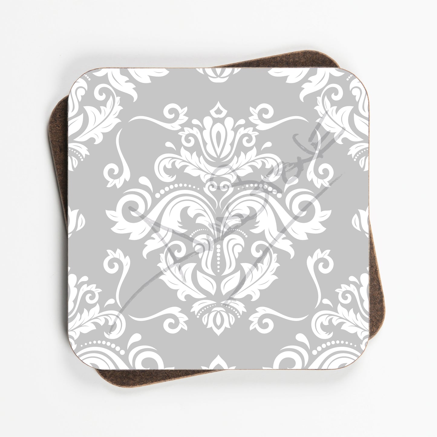 Damask Oriental Design Coasters - Set Of Four - 90mm x 90mm
