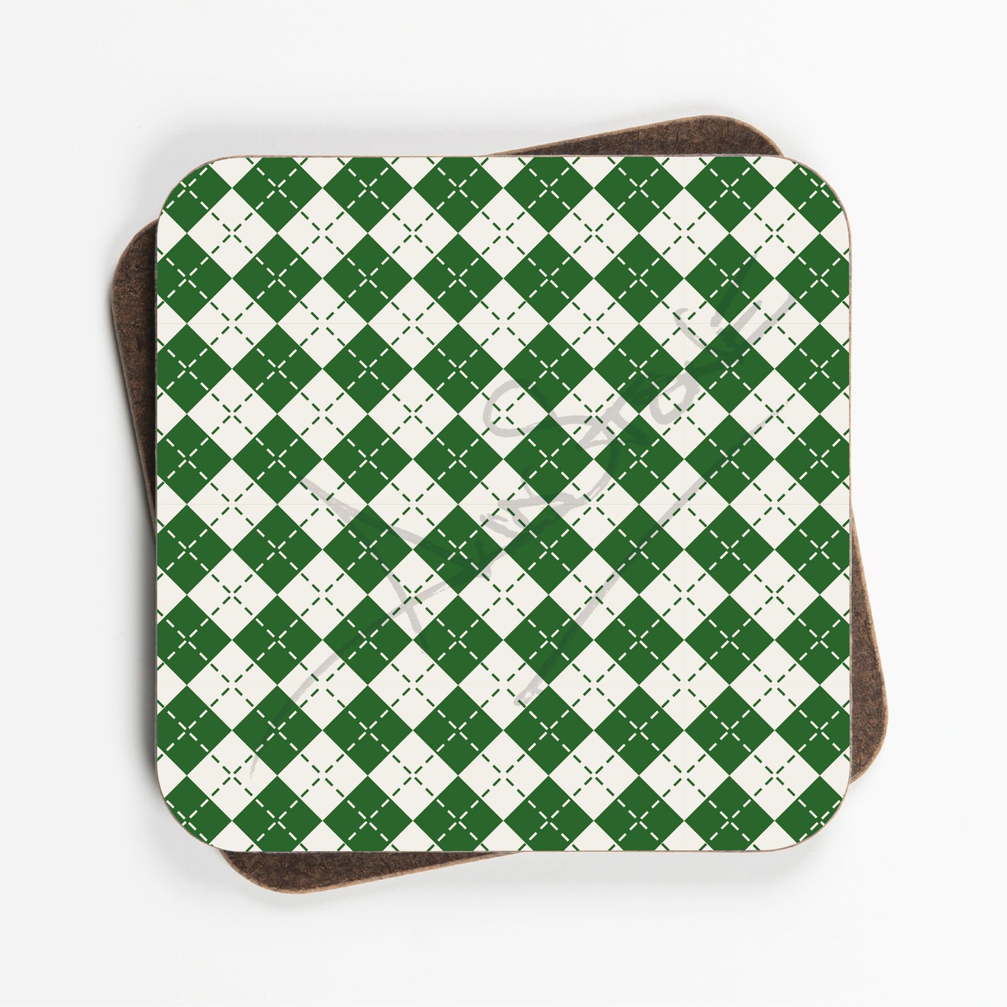 Scandi Style Christmas Coasters - Set Of Four - 90mm x 90mm