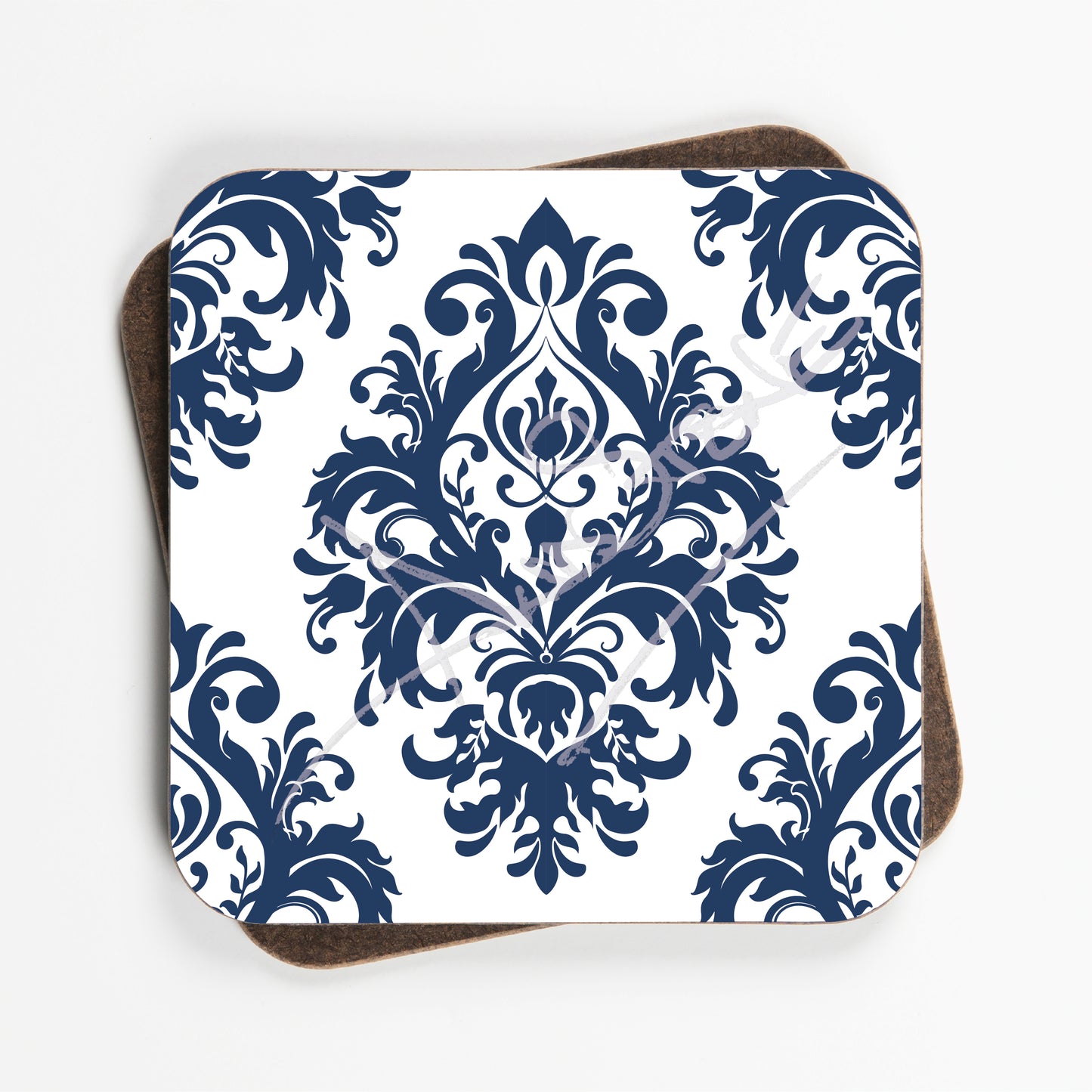Damask Oriental Design Coasters - Set Of Four - 90mm x 90mm