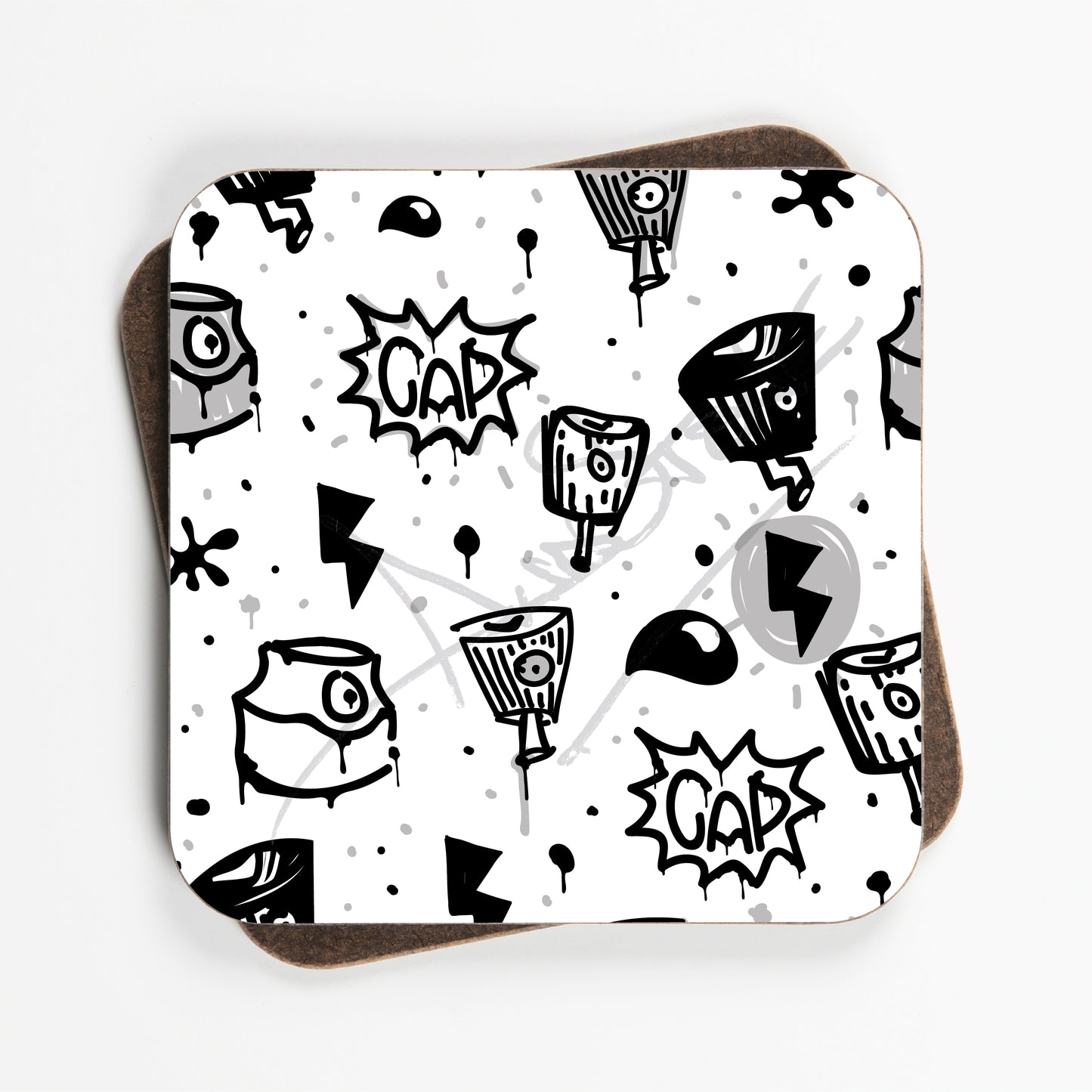 Urban Graffiti Design Coasters - Set Of Four - 90mm x 90mm