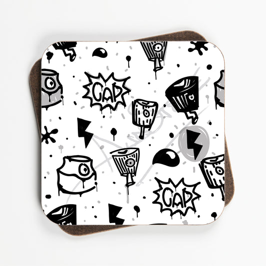 Urban Graffiti Design Coasters - Set Of Four - 90mm x 90mm