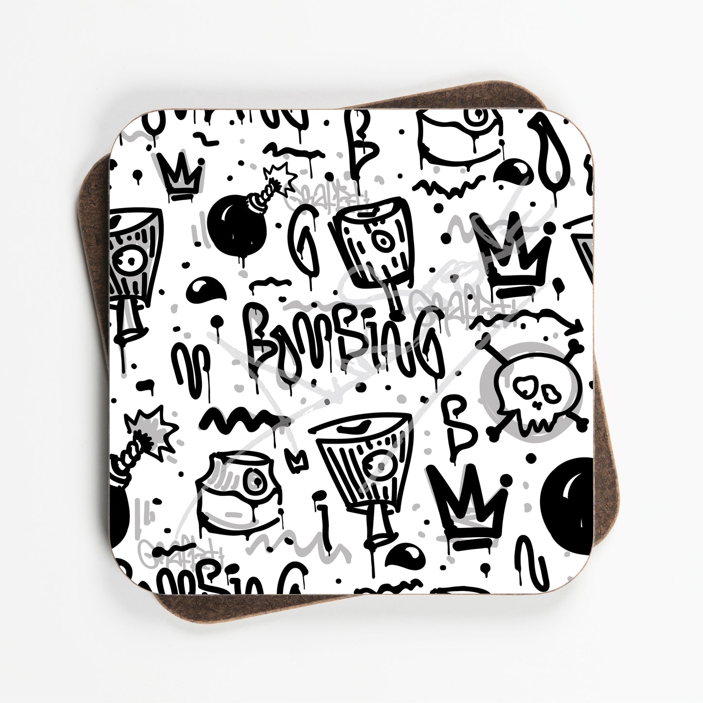 Urban Graffiti Design Coasters - Set Of Four - 90mm x 90mm