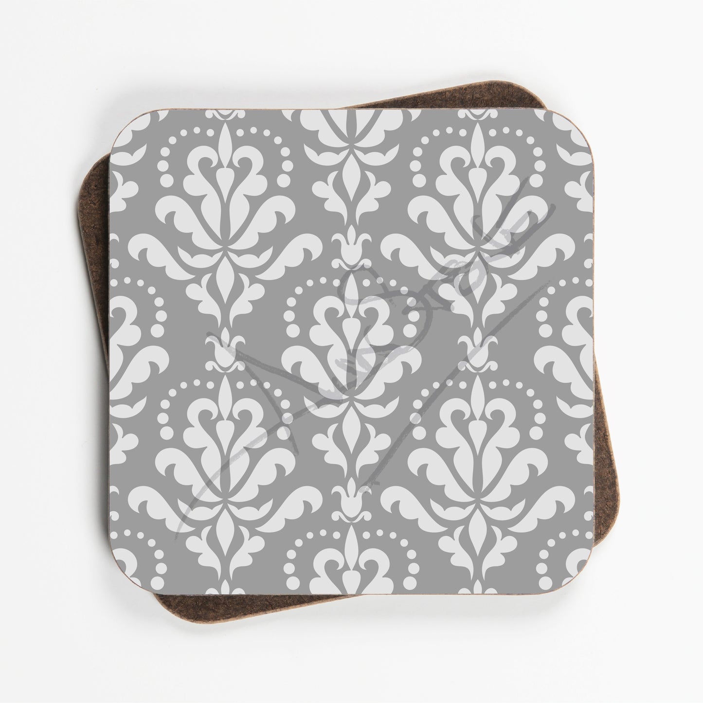 Damask Oriental Design Coasters - Set Of Four - 90mm x 90mm
