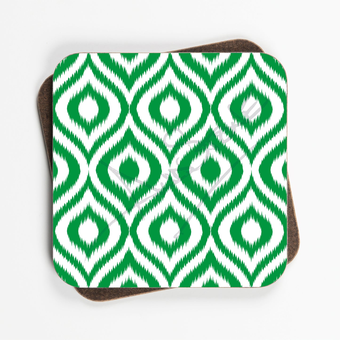 Ikat Ogee Pattern Coasters - Set Of Four - 90mm x 90mm