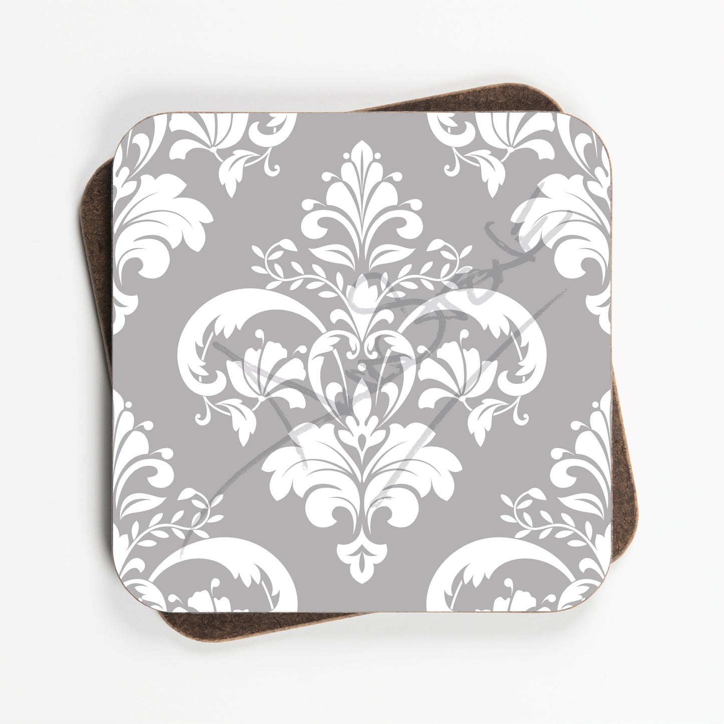 Damask Oriental Design Coasters - Set Of Four - 90mm x 90mm