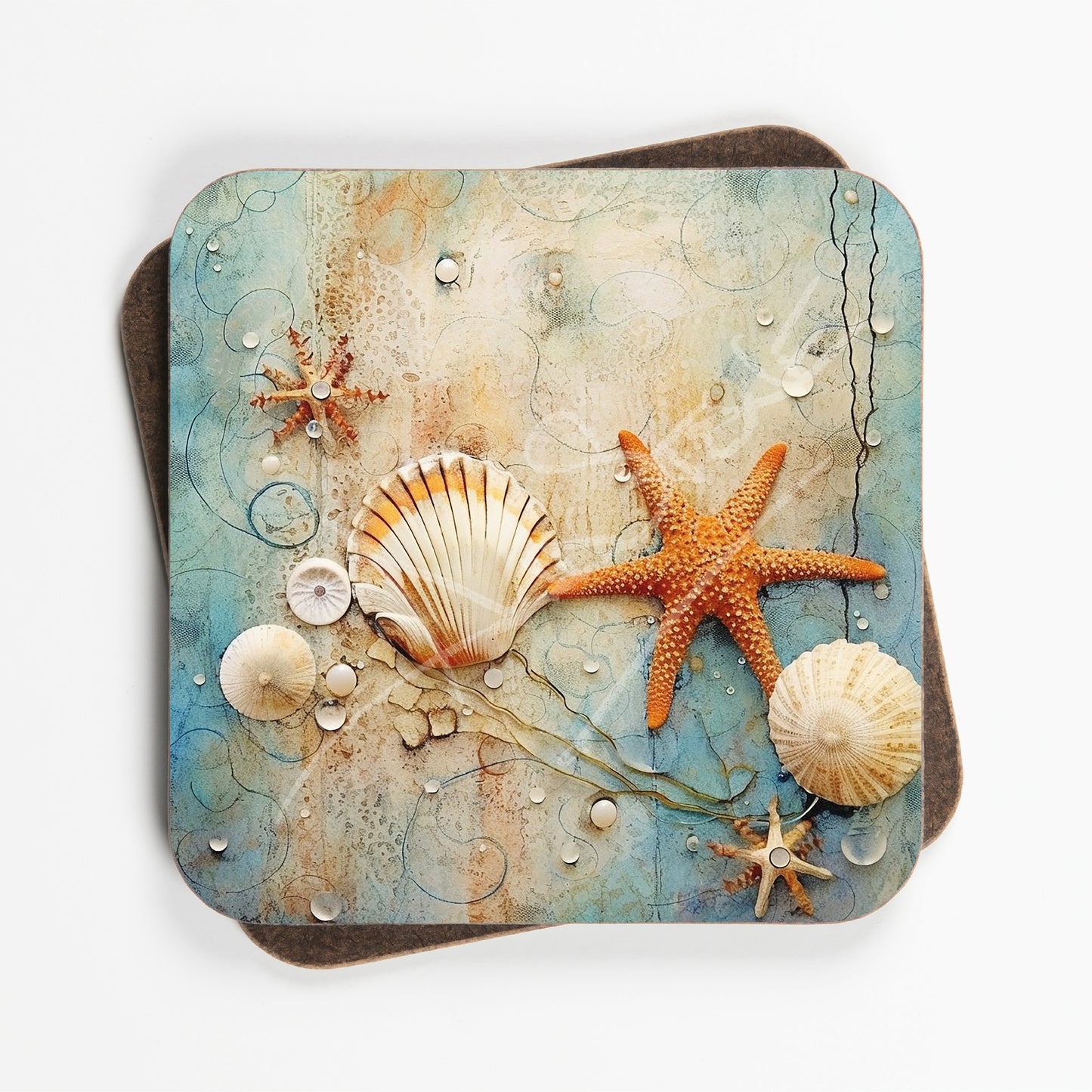 Nautical Theme Coasters - Set Of Four - 90mm x 90mm