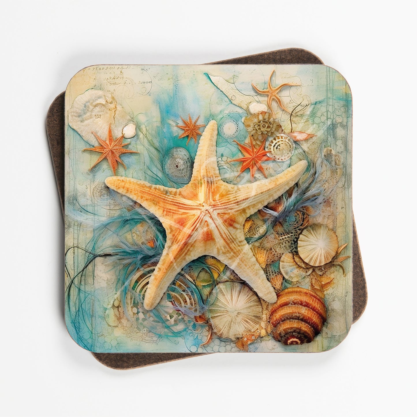 Nautical Theme Coasters - Set Of Four - 90mm x 90mm